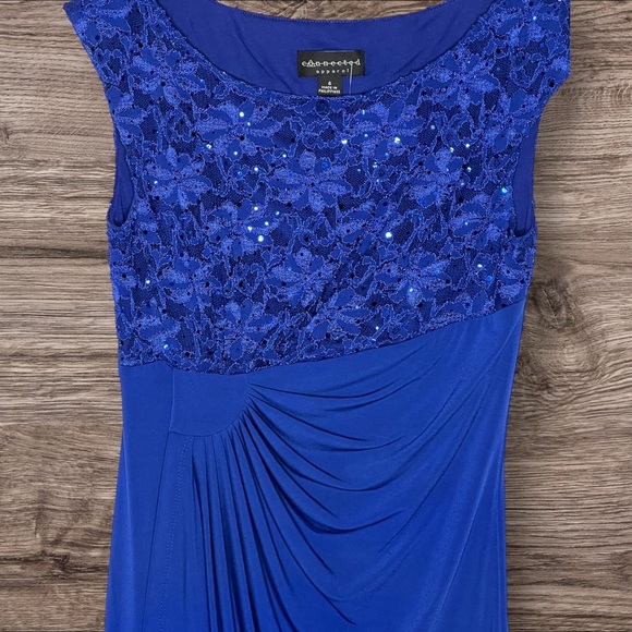 Elegant Connected Apparel Blue Cocktail Dress - Picture 4 of 5